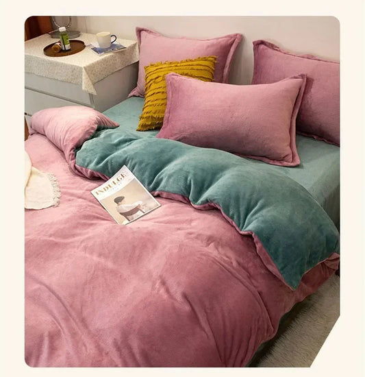 1pcs Duvet Cover Winter Warm Double Twin Queen King Quilt Cover Blanket Flannel Comforter Case Flannel Duvet Covers Bedding