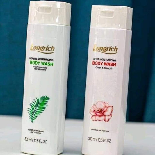 Longrich Herbal and Rose Moisturizing Body Wash Duo 10.5oz