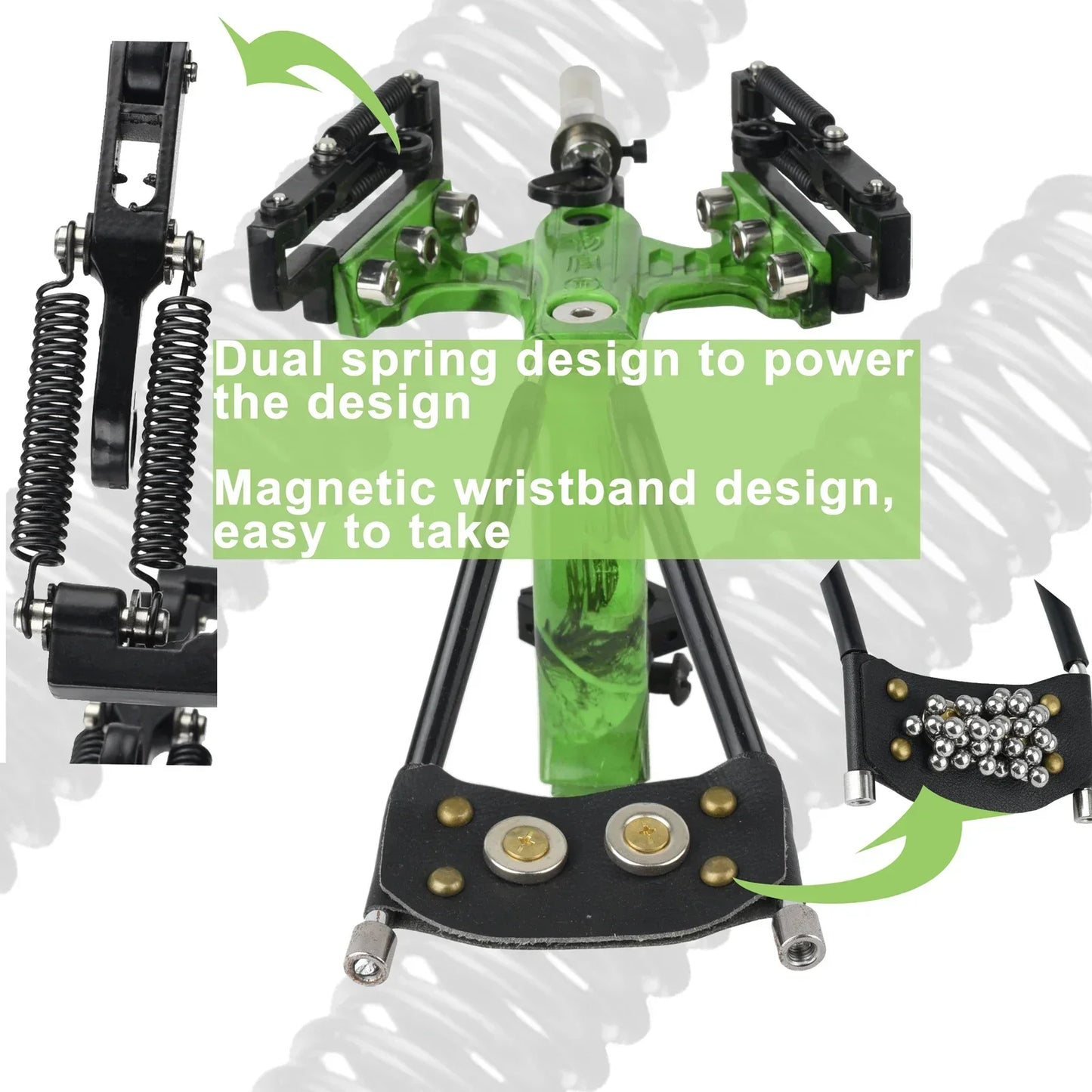 4-Color Fish Shooting Laser Fishing Metal Slingshot Outdoor Hunting Dart Shooting Slingshot Rubber Band Reel Gloves Package