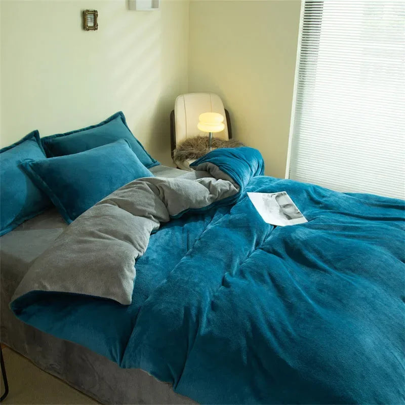 1pcs Duvet Cover Winter Warm Double Twin Queen King Quilt Cover Blanket Flannel Comforter Case Flannel Duvet Covers Bedding