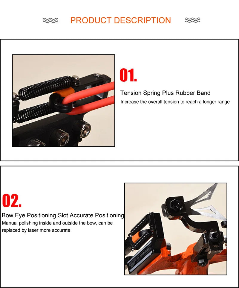 4-Color Fish Shooting Laser Fishing Metal Slingshot Outdoor Hunting Dart Shooting Slingshot Rubber Band Reel Gloves Package