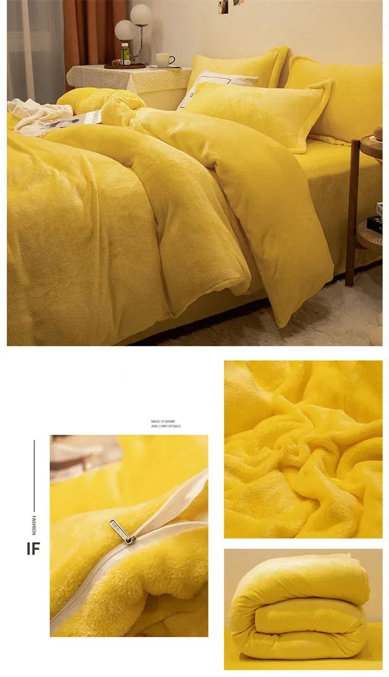 1pcs Duvet Cover Winter Warm Double Twin Queen King Quilt Cover Blanket Flannel Comforter Case Flannel Duvet Covers Bedding