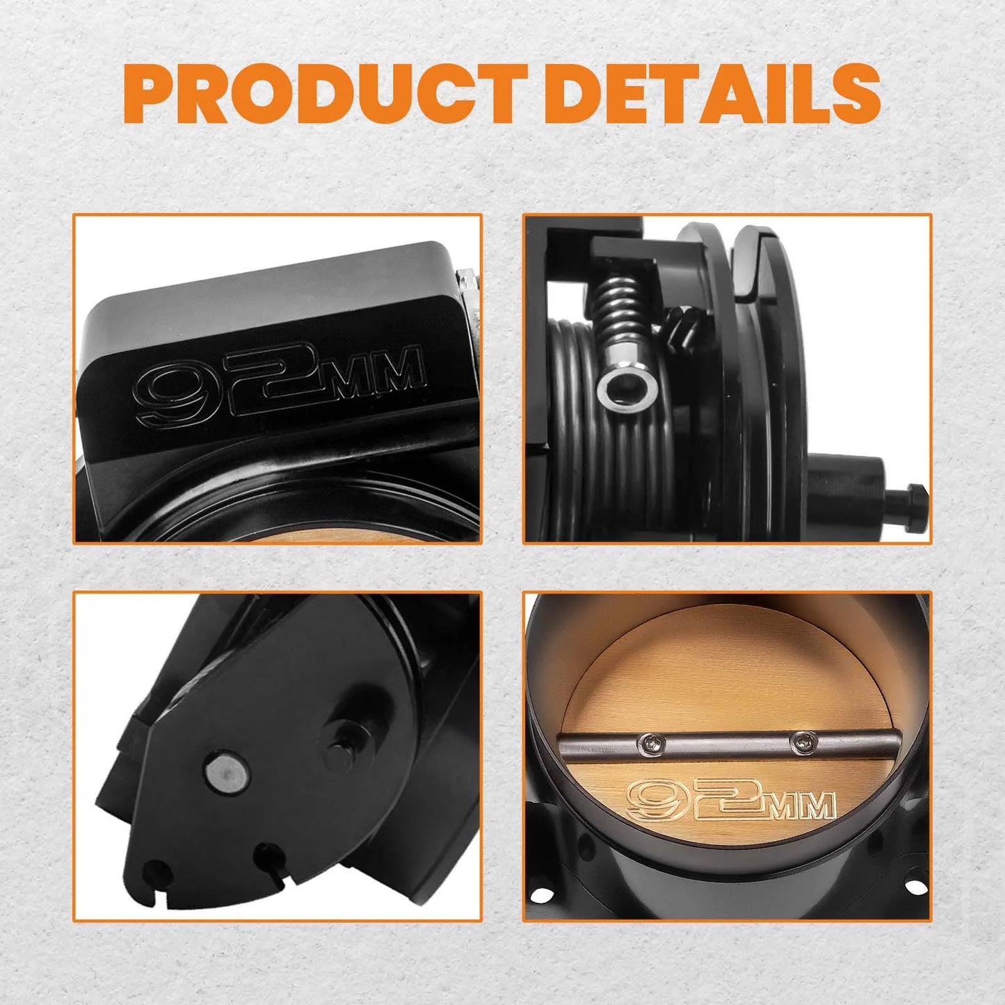 92mm Throttle Body + TPS IAC Throttle Position Sensor Idle Air Control for engine: LS Style 4 bolt intake manifold