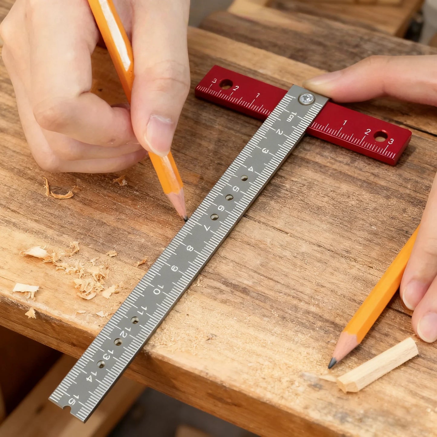 170mm Aluminum T-Ruler, Laser Printed, T Square Positioning Ruler, Drafting Architect Ruler, Set Square Companion Measuring Tool