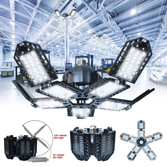 E27 LED Powerful Garage Lamp 180W Work Lights Foldable 15000 LM For Home Living Room Warehouse Garage Ceiling Industrial Light