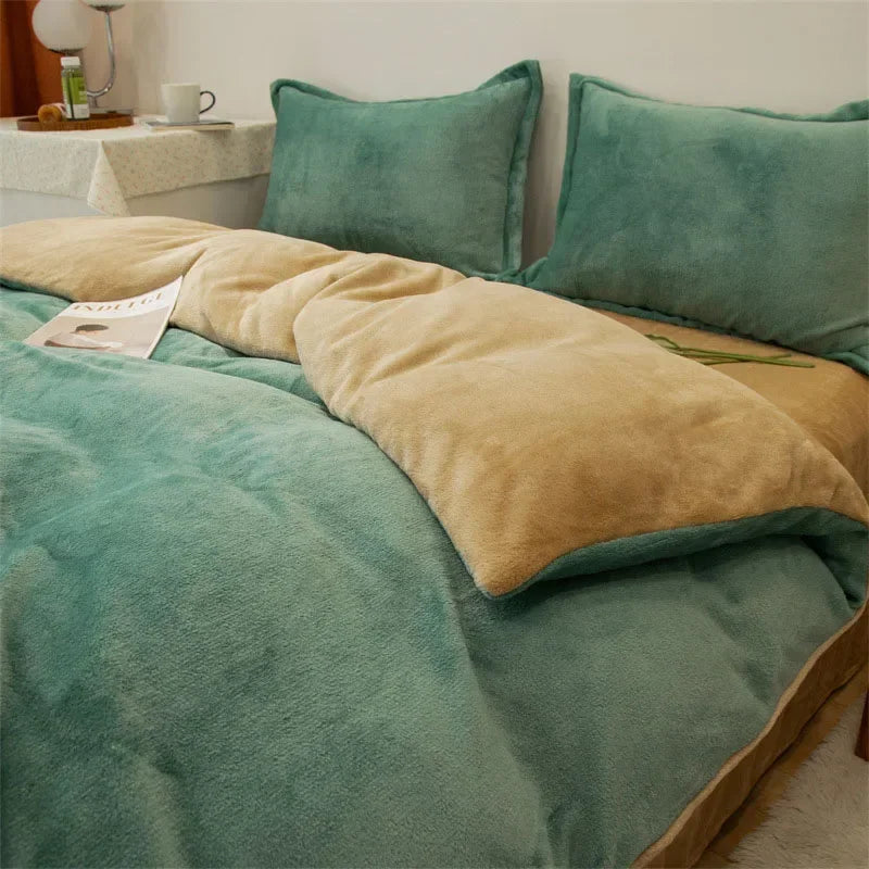 1pcs Duvet Cover Winter Warm Double Twin Queen King Quilt Cover Blanket Flannel Comforter Case Flannel Duvet Covers Bedding