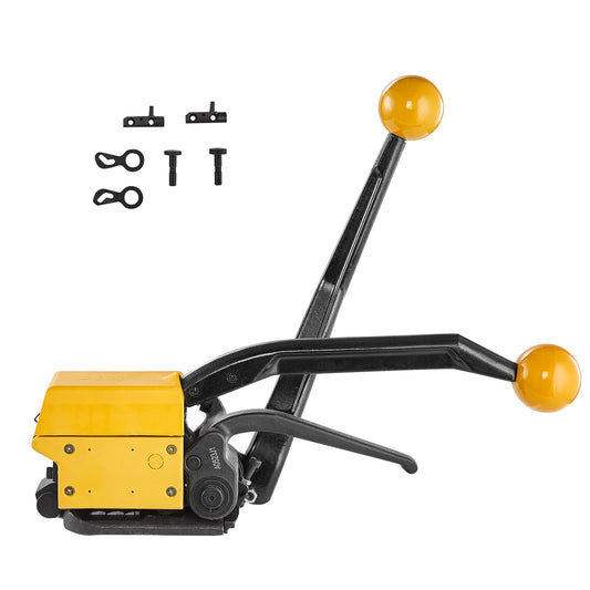 VEVOR A333 Manual Sealless Steel Strapping Machine Bander Belt Packaging Binding Machinery Tool for 12.7-19mm Steel Strap
