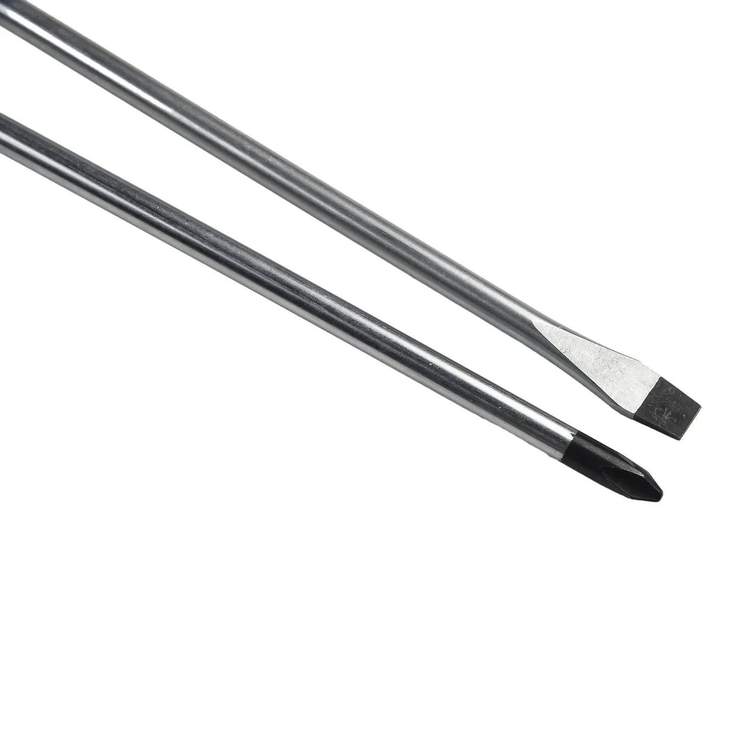 1/2pcs Extended Screwdriver Alloy Steel 12Inch Long Slotted Cross Screwdriver Magnetic Screwdriver With Rubber Handle
