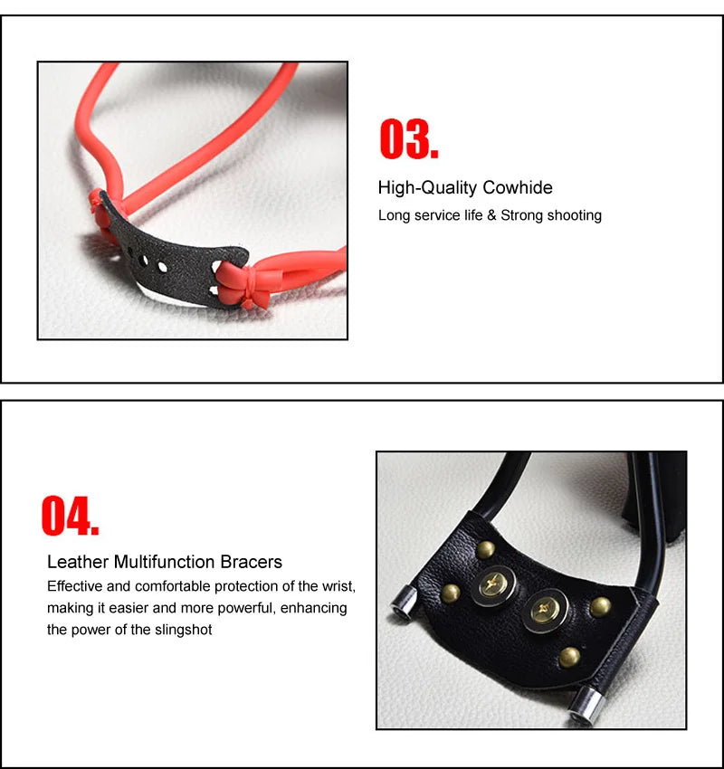 4-Color Fish Shooting Laser Fishing Metal Slingshot Outdoor Hunting Dart Shooting Slingshot Rubber Band Reel Gloves Package