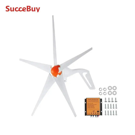 SucceBuy Wind Turbine Generator 12V 500W/800W Wind Turbine Kit Wind Power Generator with MPPT Controller Suitable for Home Farm