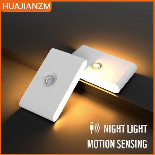 LED Motion Sensor Light Wireless LED Night Light Type C Rechargeable Night Light Cabinet Wardrobe Lamp Staircase For Kitchen LED