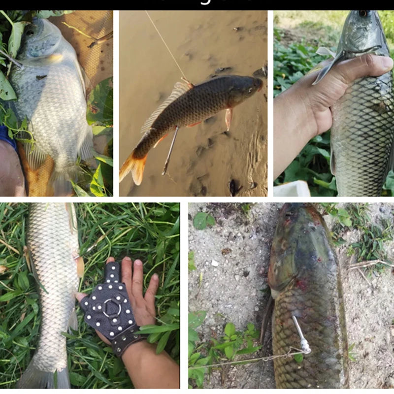 4-Color Fish Shooting Laser Fishing Metal Slingshot Outdoor Hunting Dart Shooting Slingshot Rubber Band Reel Gloves Package