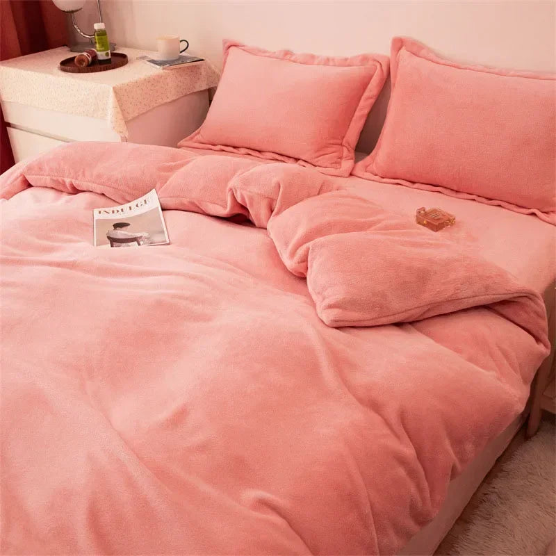 1pcs Duvet Cover Winter Warm Double Twin Queen King Quilt Cover Blanket Flannel Comforter Case Flannel Duvet Covers Bedding