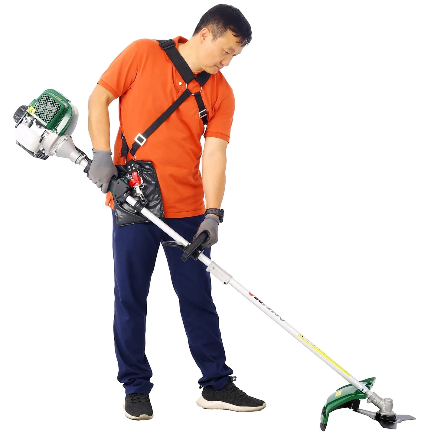 4 in 1 Multi-Functional Trimming Tool 31CC 4-Cycle Garden Tool System with Gas Pole Saw Hedge Trimmer Grass Trimmer Brush Cutter