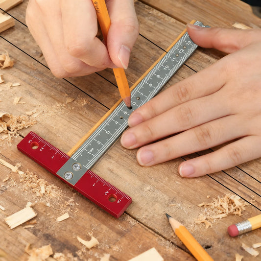 170mm Aluminum T-Ruler, Laser Printed, T Square Positioning Ruler, Drafting Architect Ruler, Set Square Companion Measuring Tool